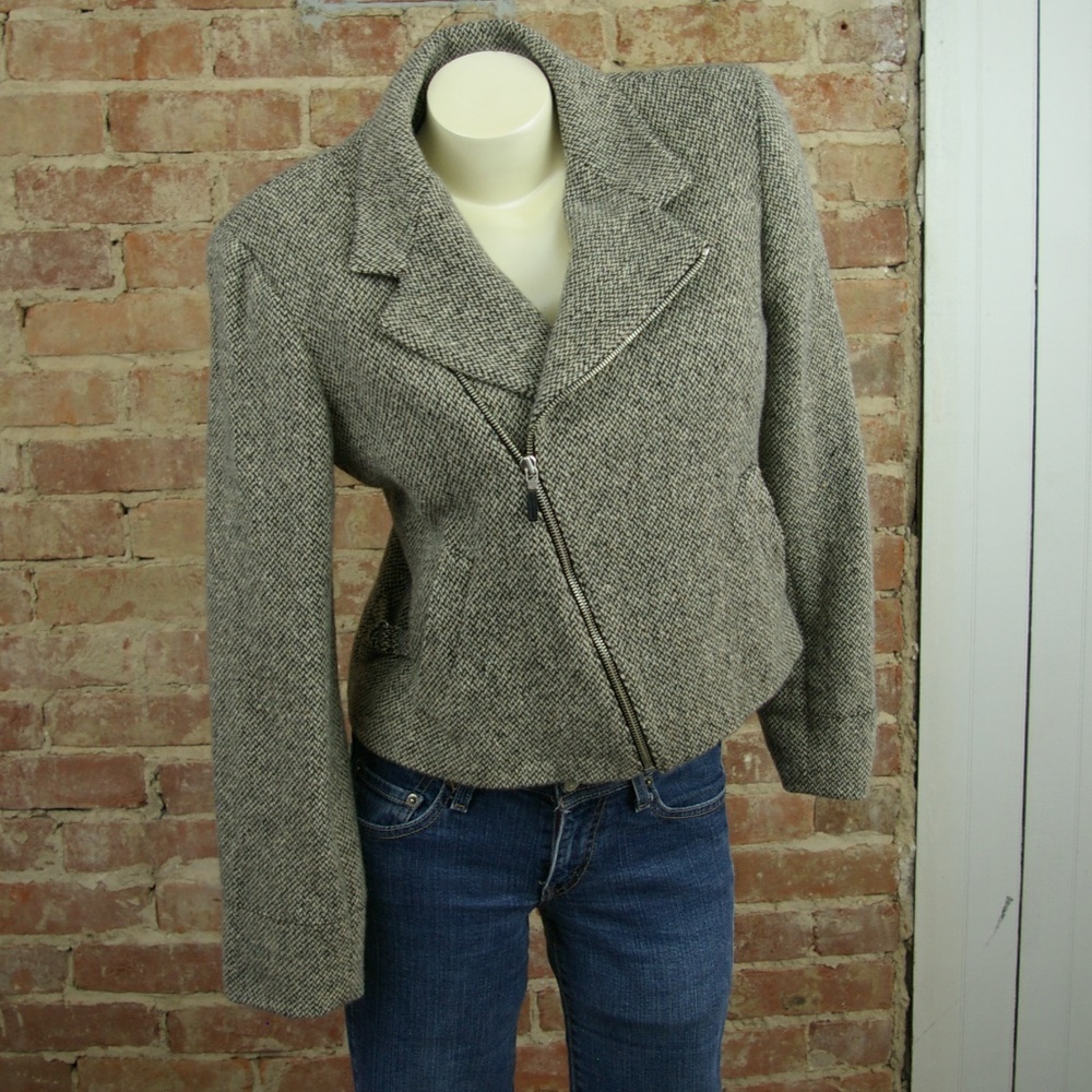 Lauren Ralph Lauren Jacket Sz L Beige Brown Zipper